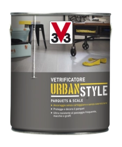 Vetrificatore parquet - urban style - grigio cemento satinato - 2,5 litri